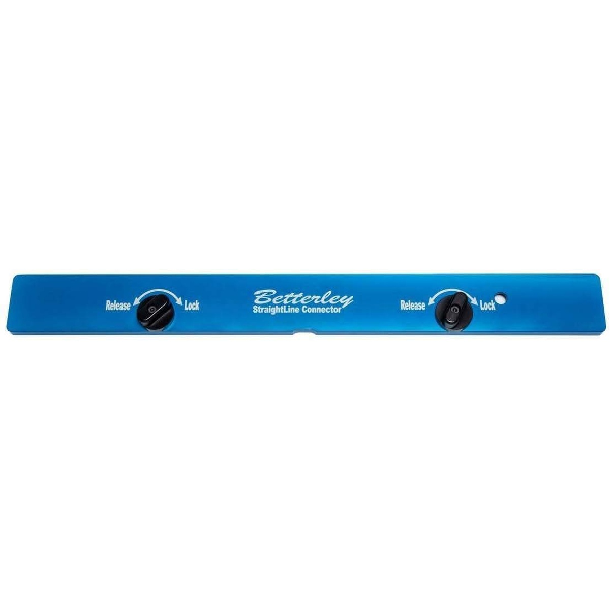 Betterley SLC23 StraightLine Connector for Guide Rails showing the locking knobs used to clamp and align track saw rails during setup
