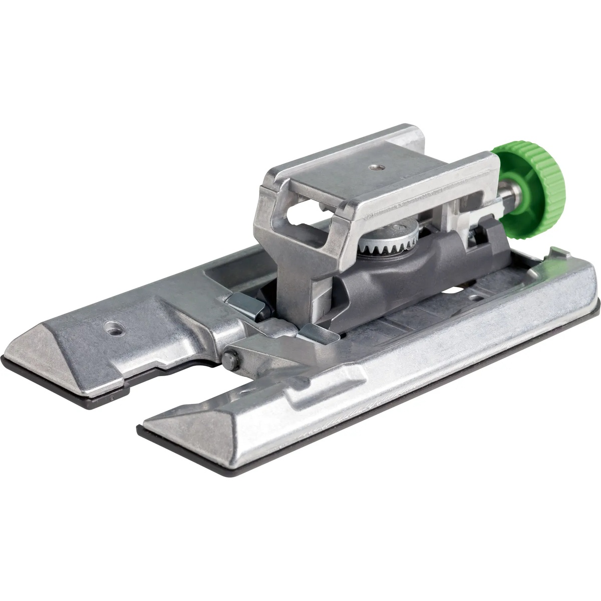 Festool 496134 Carvex Jigsaw Angle Base Plate close-up showing the tool-free adjustment mechanism and angle control hardware on the base