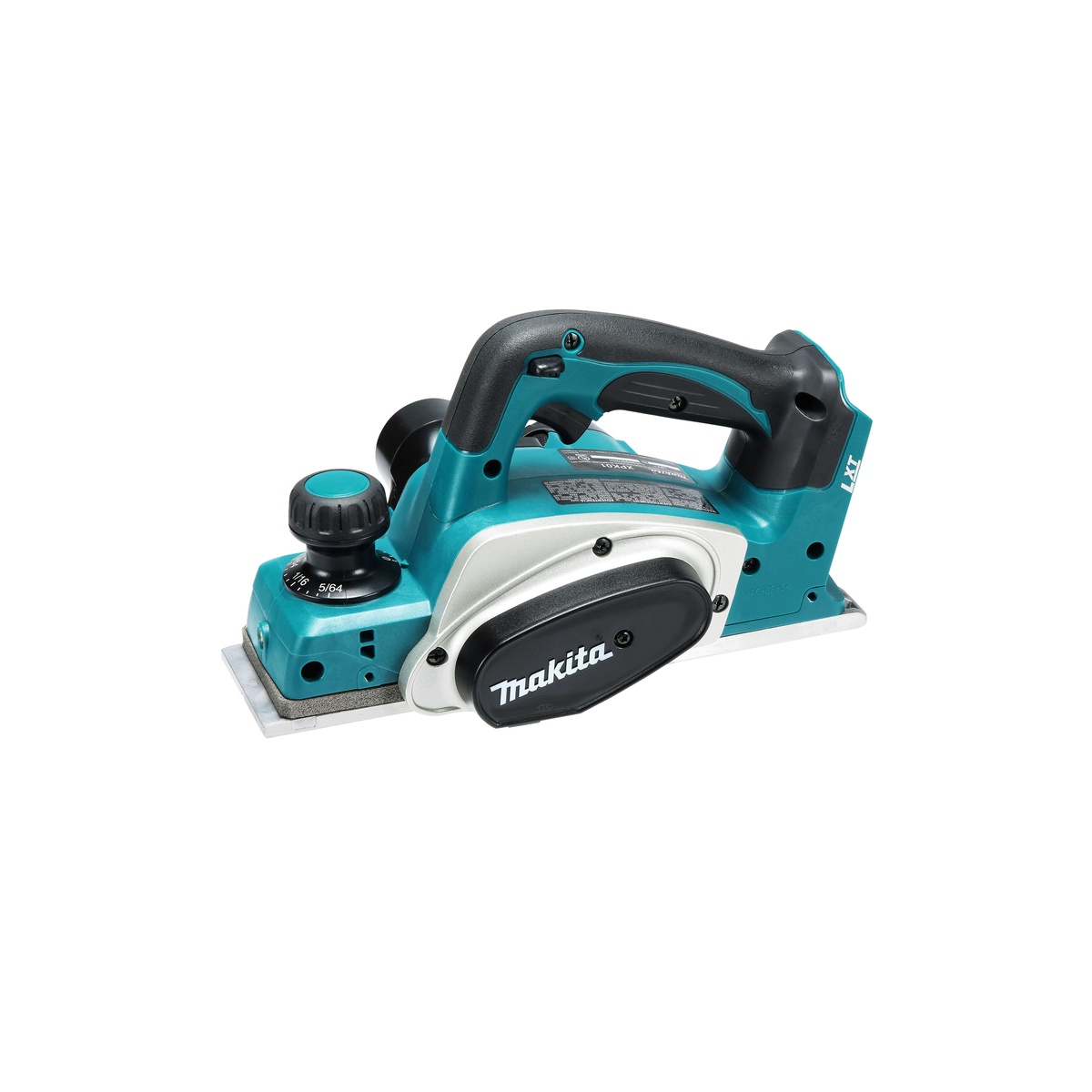 Makita XPK01Z 18V LXT Lithium-Ion Cordless 3-1/4 in. Planer shown as a compact cordless wood planer for jobsite door fitting and finish carpentry