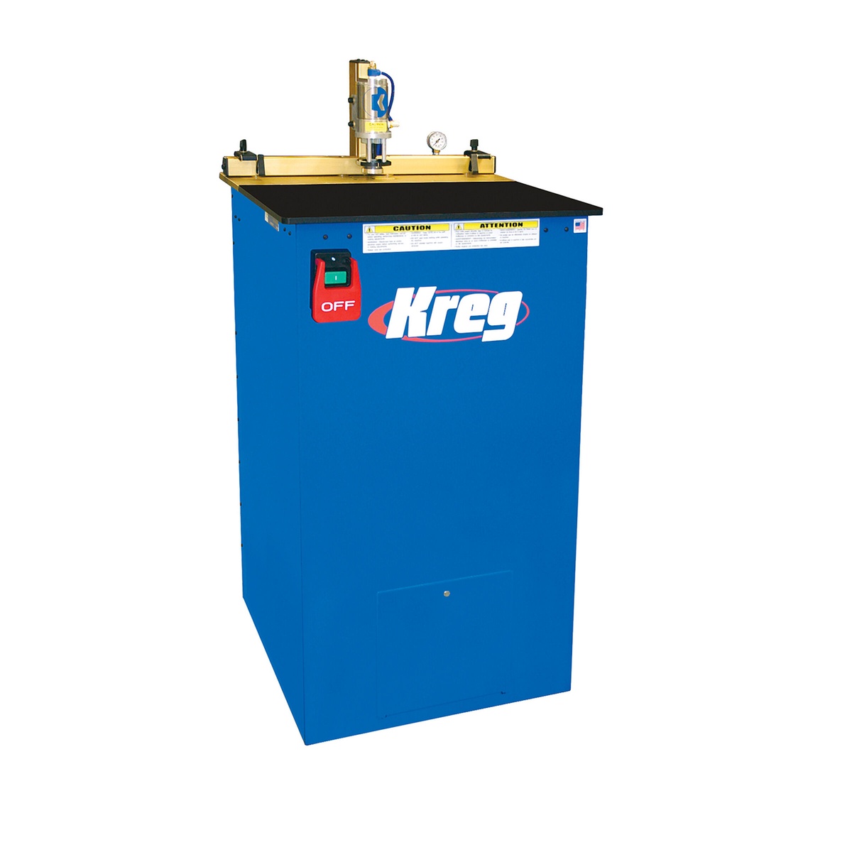 Kreg DK1100 FE Single-Spindle Electric Pocket-Hole Machine on shop floor setup for fast pocket-hole drilling