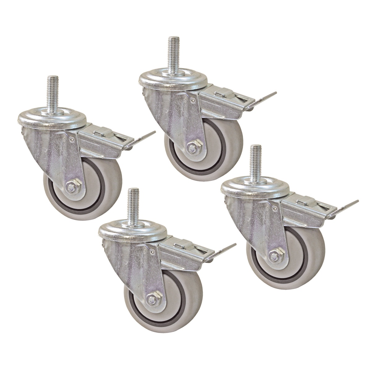 Kreg Tool PRS3090 3 inch Dual-Locking Casters set of four heavy-duty swivel casters with foot locks for a mobile workbench