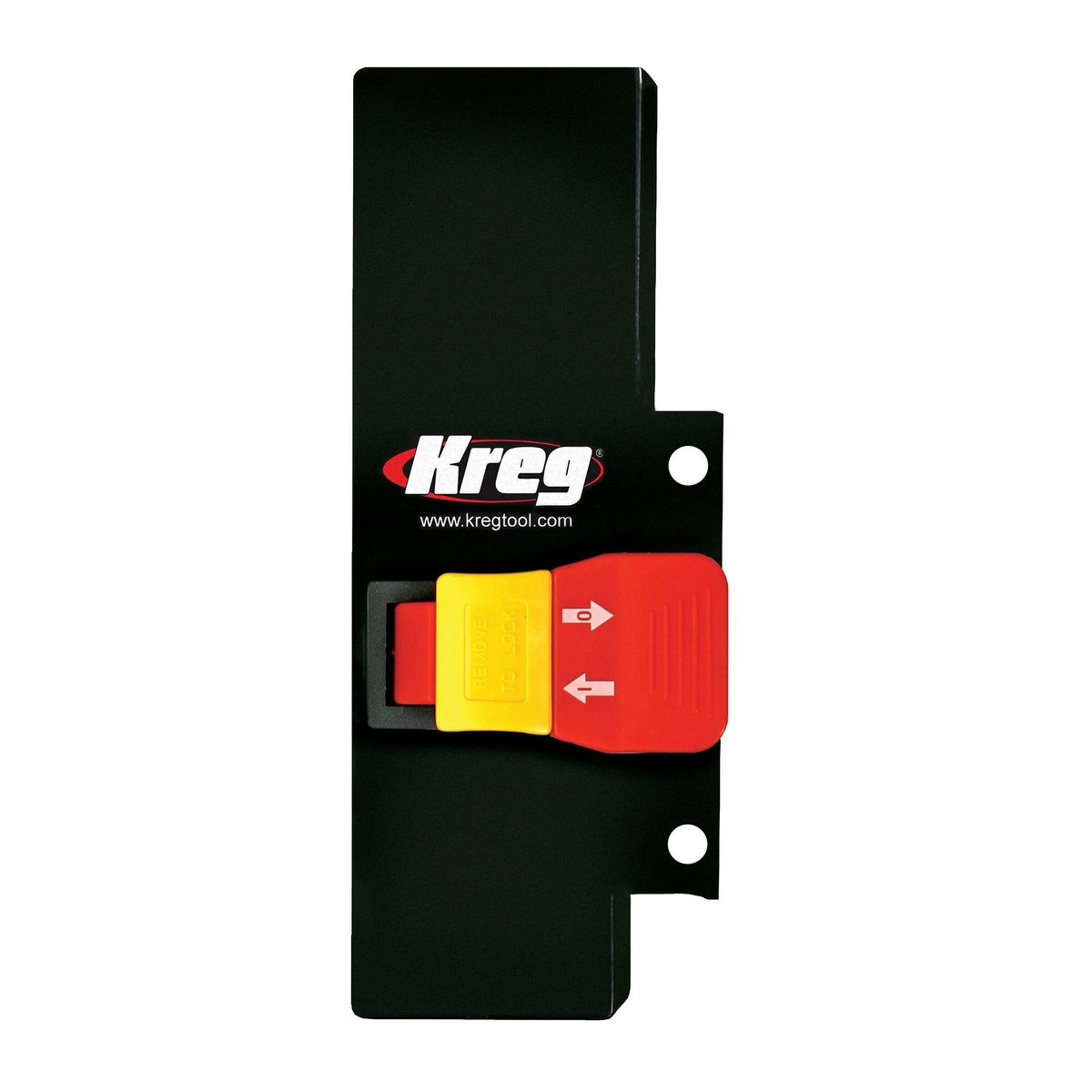 Kreg PRS3100 Multi-Purpose Router Table Switch front paddle switch with large red on and off control for quick access