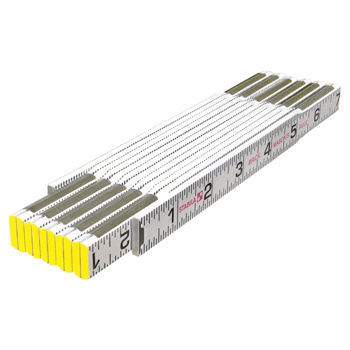 Stabila 80015 Engineer's Folding Ruler folded compact with steel spring hinges for portable measuring and layout