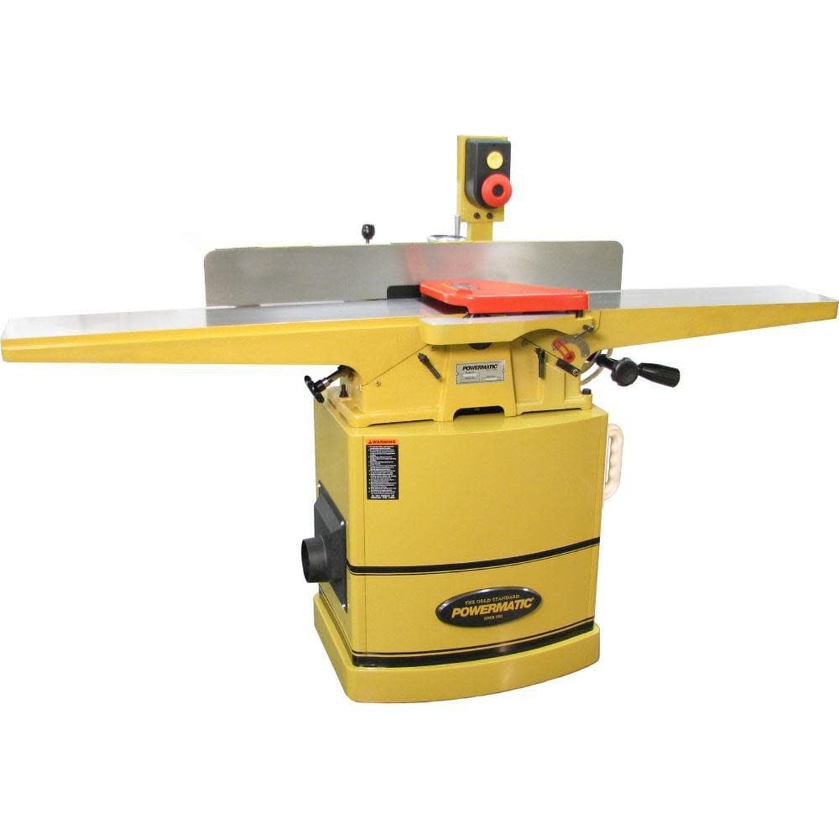 Powermatic 1610084K 60C 8 inch jointer shown as a stationary woodworking machine with long cast iron tables and fence in a shop-ready setup for jointing lumber