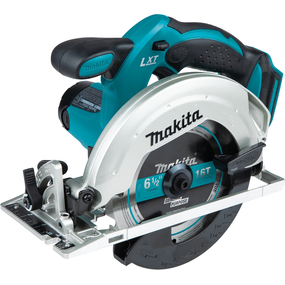 Makita XT505 18V LXT Lithium-Ion Cordless 5-Pc. Combo Kit 3.0Ah 6-1-2 inch circular saw shown for ripping and crosscutting wood on framing and remodeling jobs