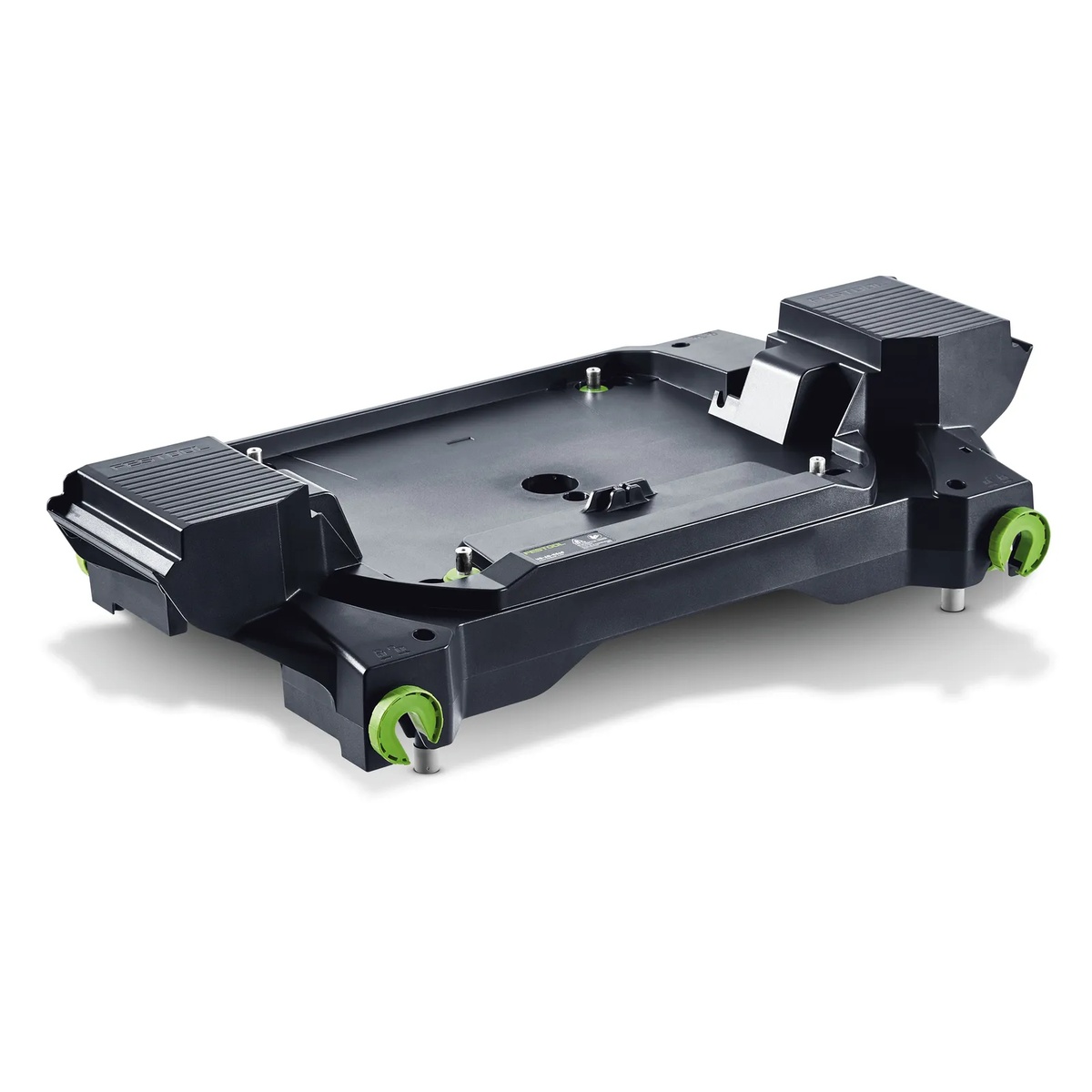 Festool 202056 UG-AD-KS 60 Kapex Adapter Plate shown as an adapter base for a KS 60 miter saw setup on a jobsite-ready stand system