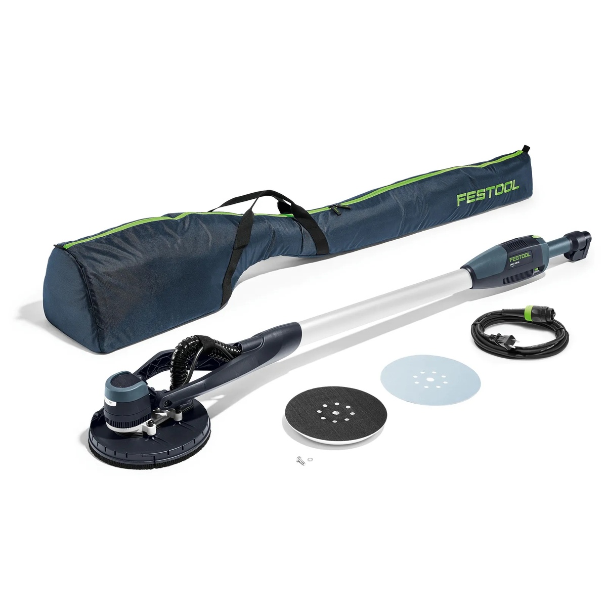 Festool 571935 Planex Easy Drywall Sander kit with transport bag cable and sanding accessories for drywall finishing setup