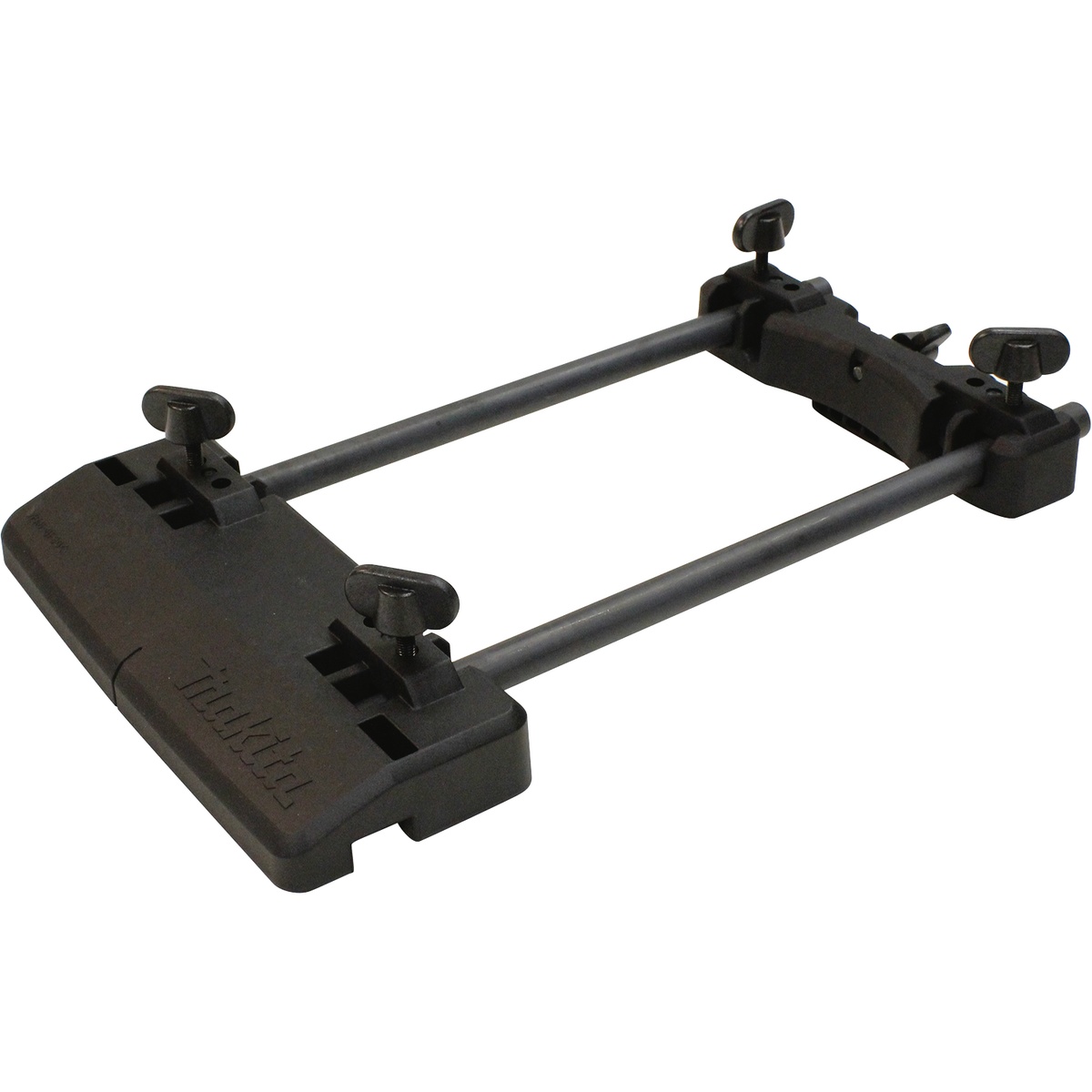 Makita 194579-2 Router Guide Rail Adapter shown as a guide rail routing accessory for straight dado, mortising, and trimming work in woodworking applications