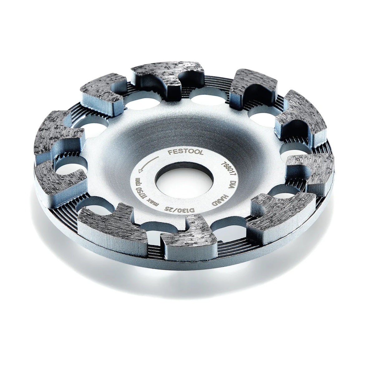 Festool 768017 DIA HARD-D130 PREMIUM Diamond Disc close-up showing segmented diamond rim and 130 mm grinding surface on a clean background