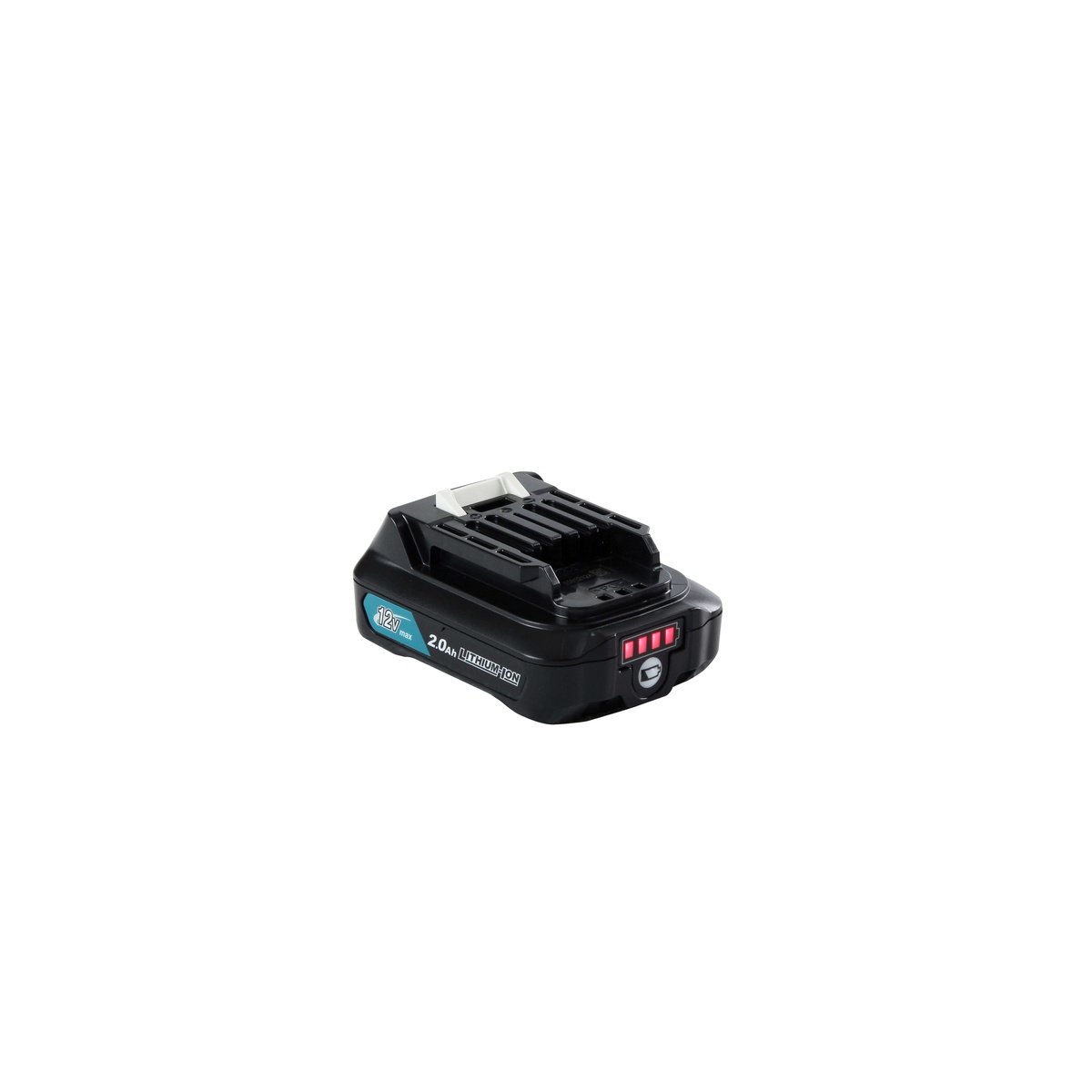 Makita 12V max CXT 2.0Ah lithium-ion battery for the Makita SK105GDNAX cordless laser level used for portable room layout and alignment work