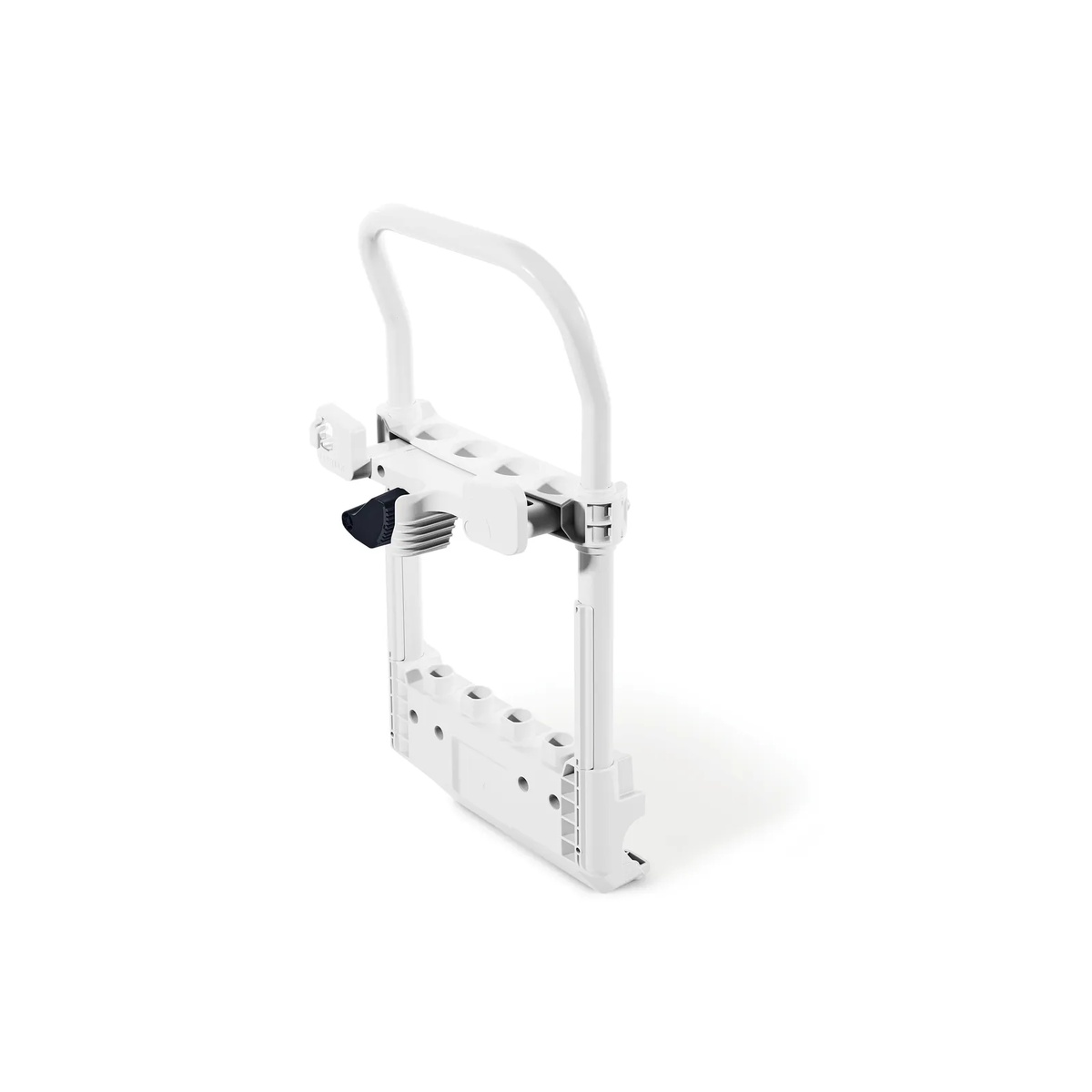 Festool 204310 Telescoping Dust Extractor Handle For CT 15 / CT MINI I / CT MIDI I shown folded for storage on a white background, highlighting the transport handle and onboard accessory holder for a Festool dust extractor setup