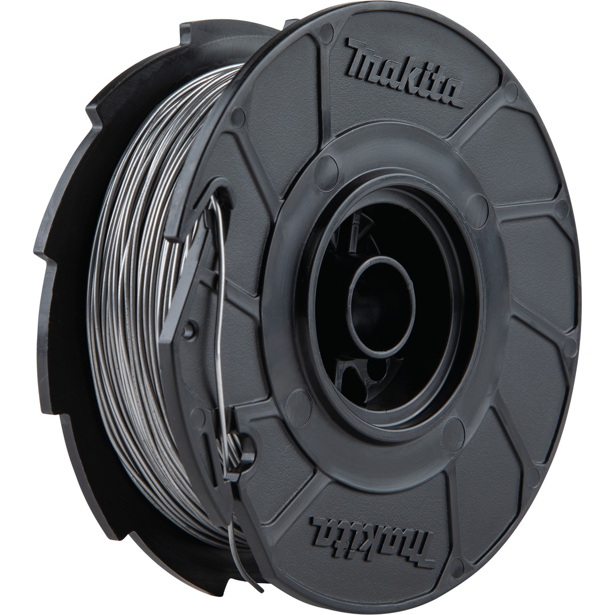 Makita 191L22-4 USA Made Steel Tie Wire, 21 Ga, 50/pk reel shown as a replacement wire spool for Makita rebar tying tool use on reinforced concrete jobs