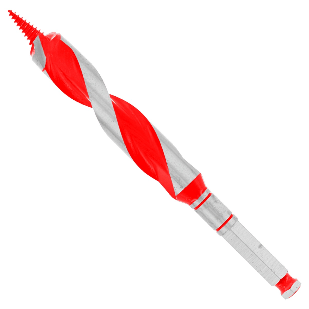 Diablo DAG1110 7/8 in. x 7-1/2 in. auger bit product shot showing the self-feeding tip, cutting edges, and 7/16 in. hex shank for wood drilling on the jobsite