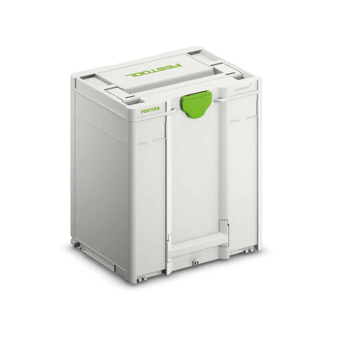 Festool SYS3 M 437 Systainer storage case shown as a tall modular tool box for workshop and jobsite organization on a clean background