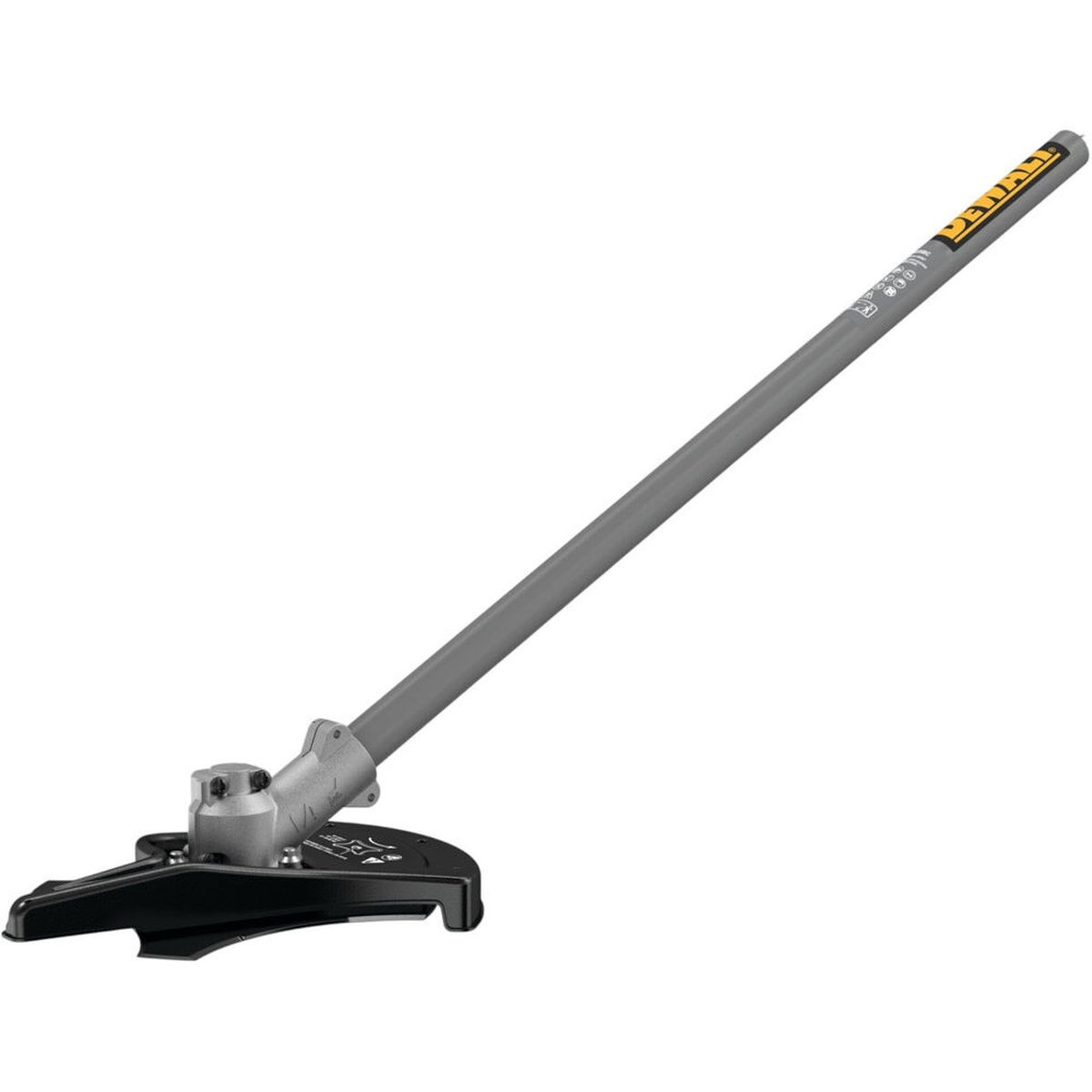 DEWALT DWOAS5BC Brush Cutter Attachment product view showing the full attachment shaft and cutter head for clearing thick brush and undergrowth around property edges