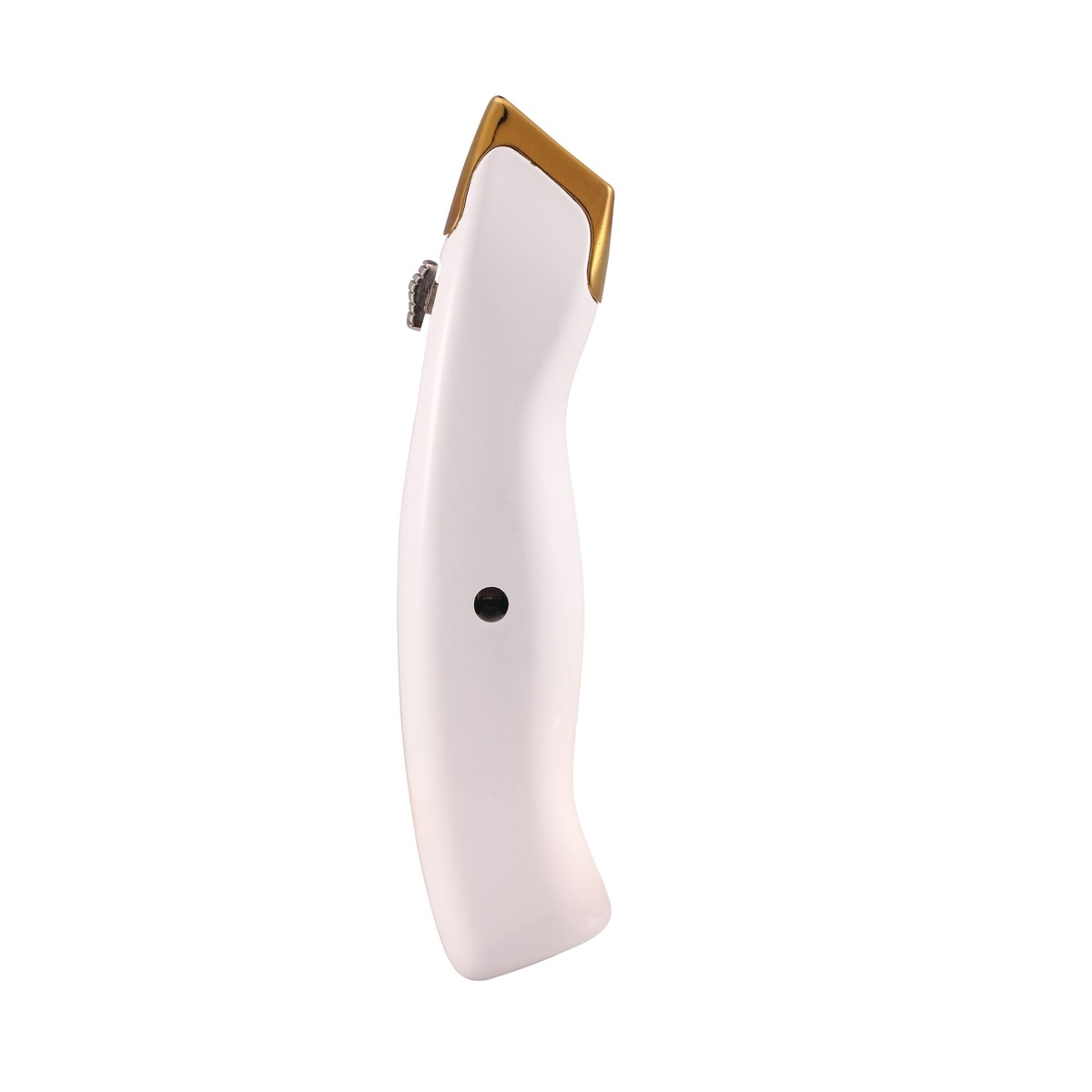 Rear view of the Lenox 20353SSRK1 Gold Quick-Change Retractable Utility Knife handle showing the compact straight profile used for everyday jobsite cutting
