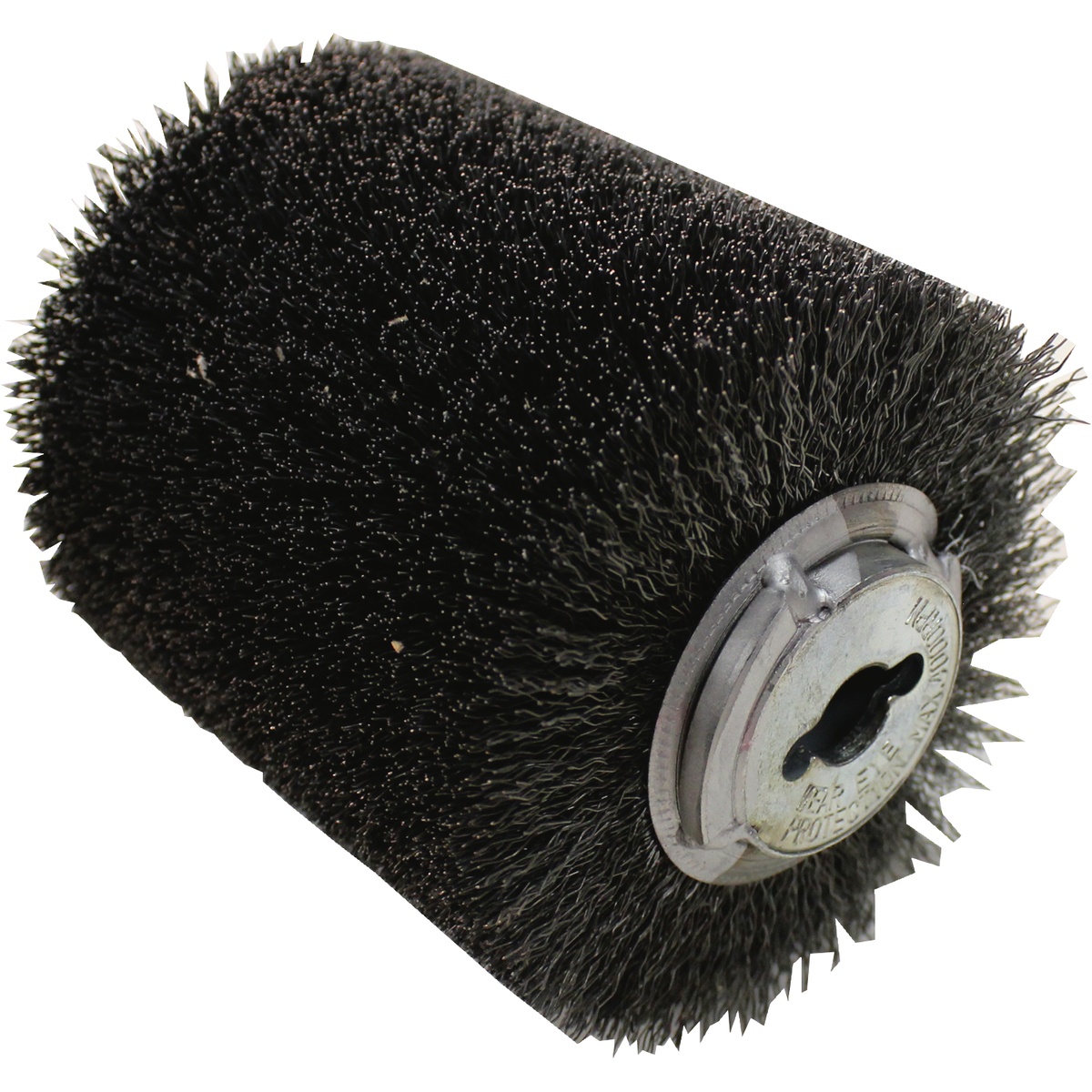 Makita 794382-7 Wire Brush Wheel, 9741 replacement wire brush wheel shown as a close product view for rust removal and metal surface preparation with the Makita 9741 wheel sander