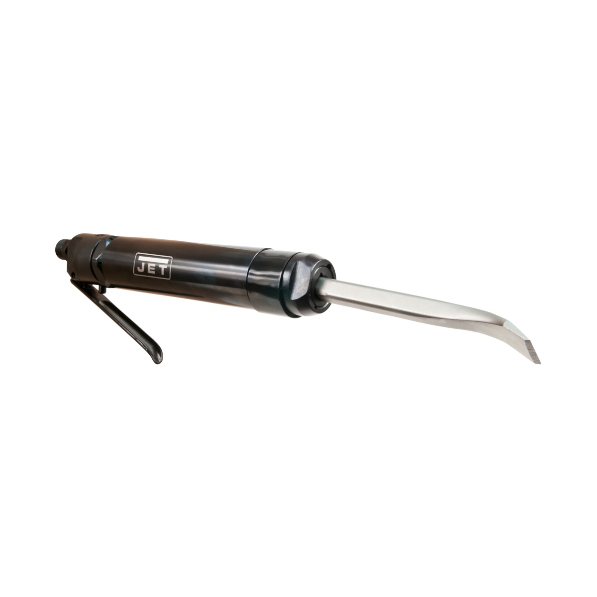 JET 505822 JAT-821A Flux Chipper with wide angle chisel installed for weld slag removal and metal de-burring in a fabrication shop