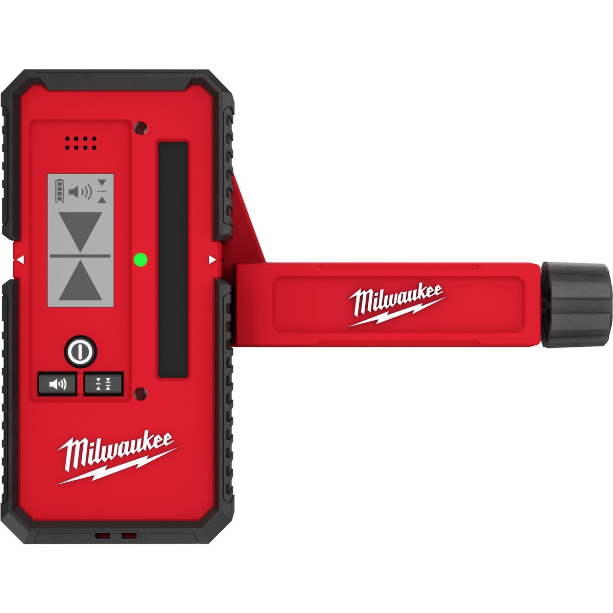 Milwaukee 48-35-1211 165' Laser Line Detector with attached material clamp for hands-free positioning on layout and elevation work
