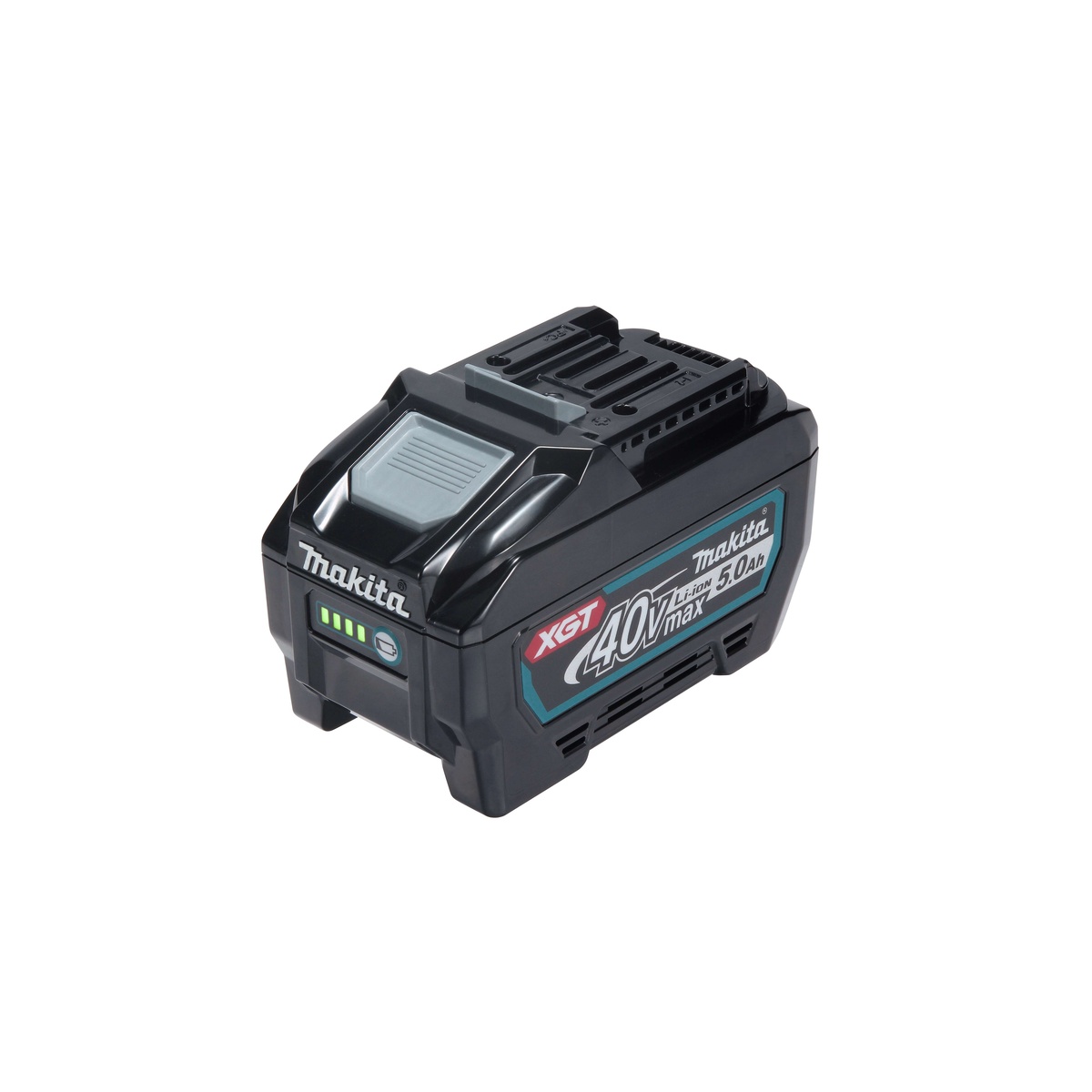 Makita BL4050F 40V max XGT 5.0Ah Battery shown as a standalone lithium-ion battery pack for cordless jobsite tool use