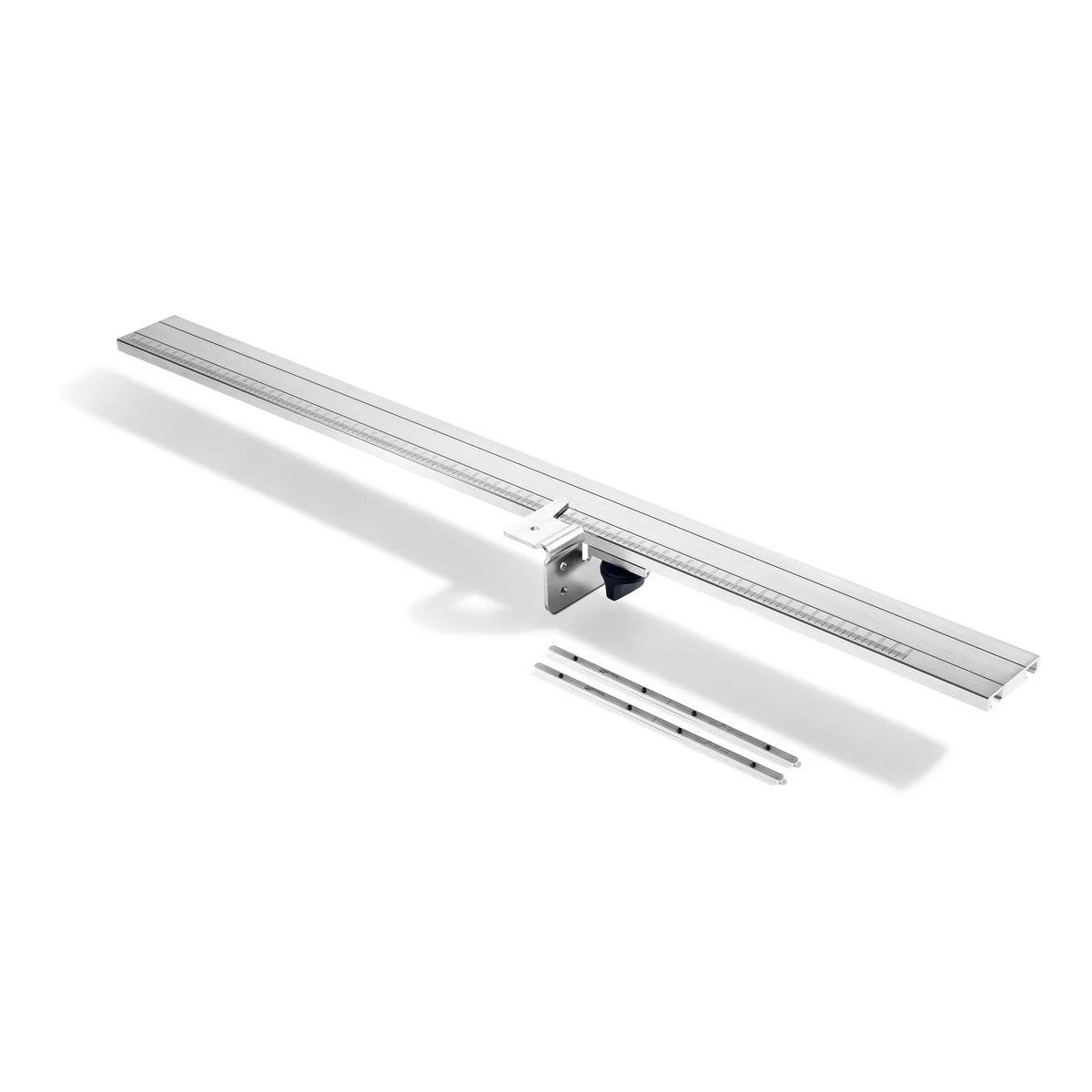 Festool 577041 Guide Rail Angle Stop Extension FS-WA-VL product view showing the extension rail, adjustable stop, and connecting pieces on a clean background