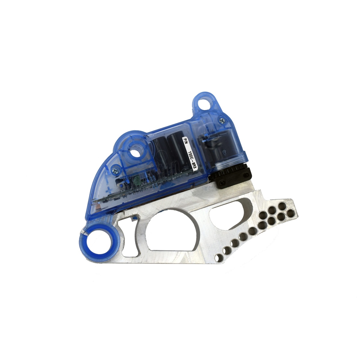 SawStop TSDC-8R3 Dado Brake Cartridge product image showing the blue table saw safety cartridge for 8 inch dado cutting on a compatible SawStop table saw