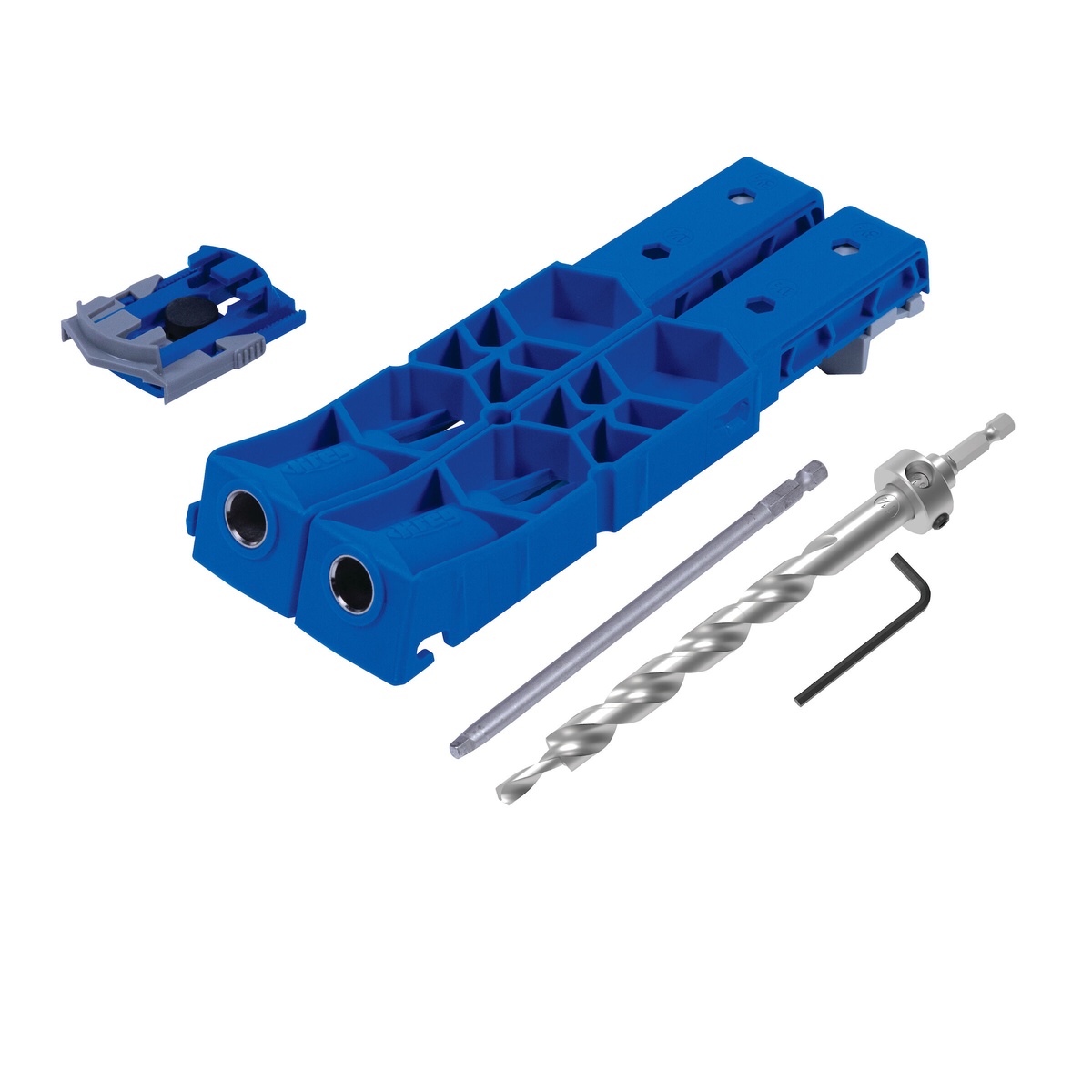 Kreg Pocket-Hole Jig XL KPHJ920 kit with jig body, stepped XL drill bit, driver bit, and setup tools