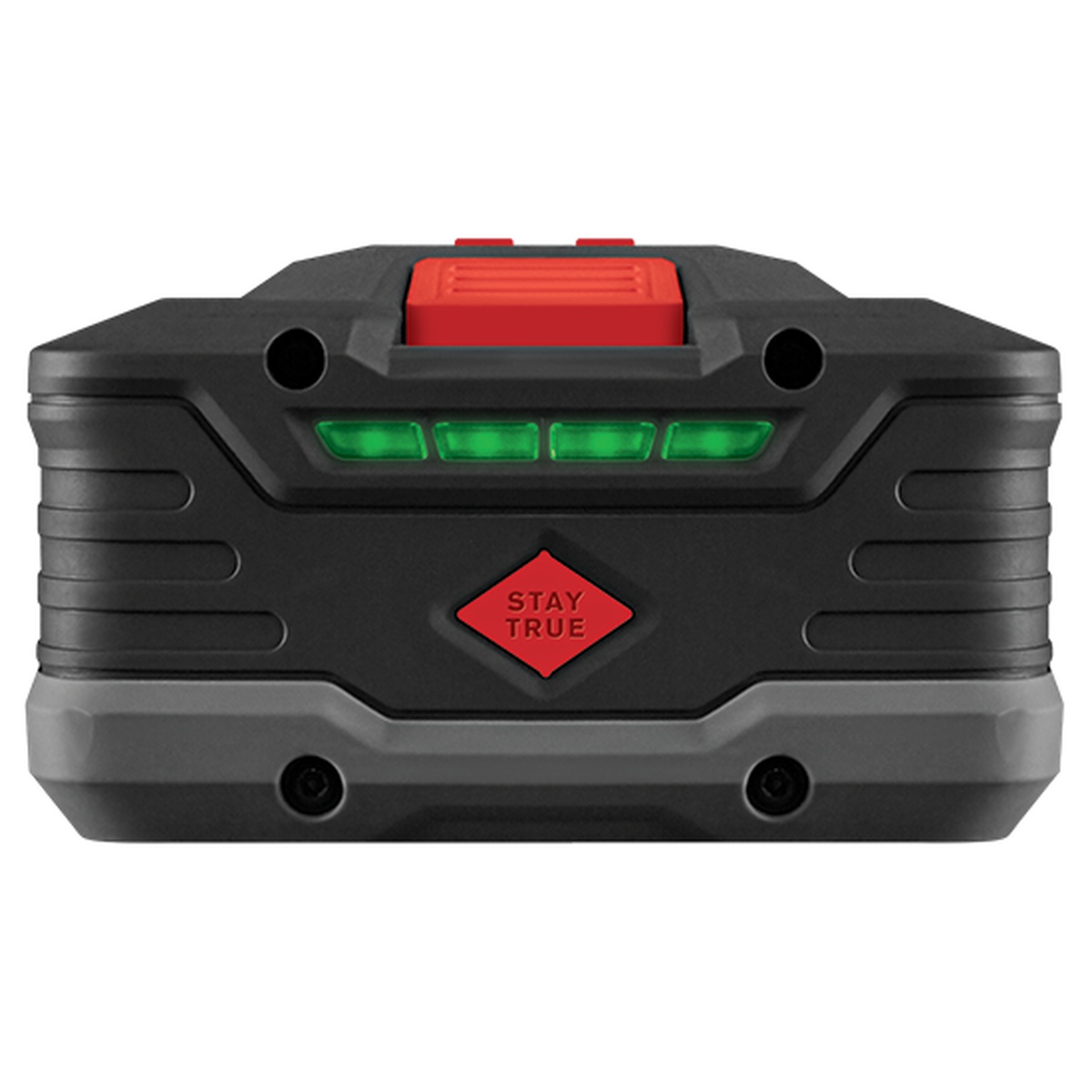 SKIL SPTH15 TRUEHVL LITHIUM ION BATTERY showing illuminated battery level indicator on the back of the pack for jobsite charge checks before cutting work