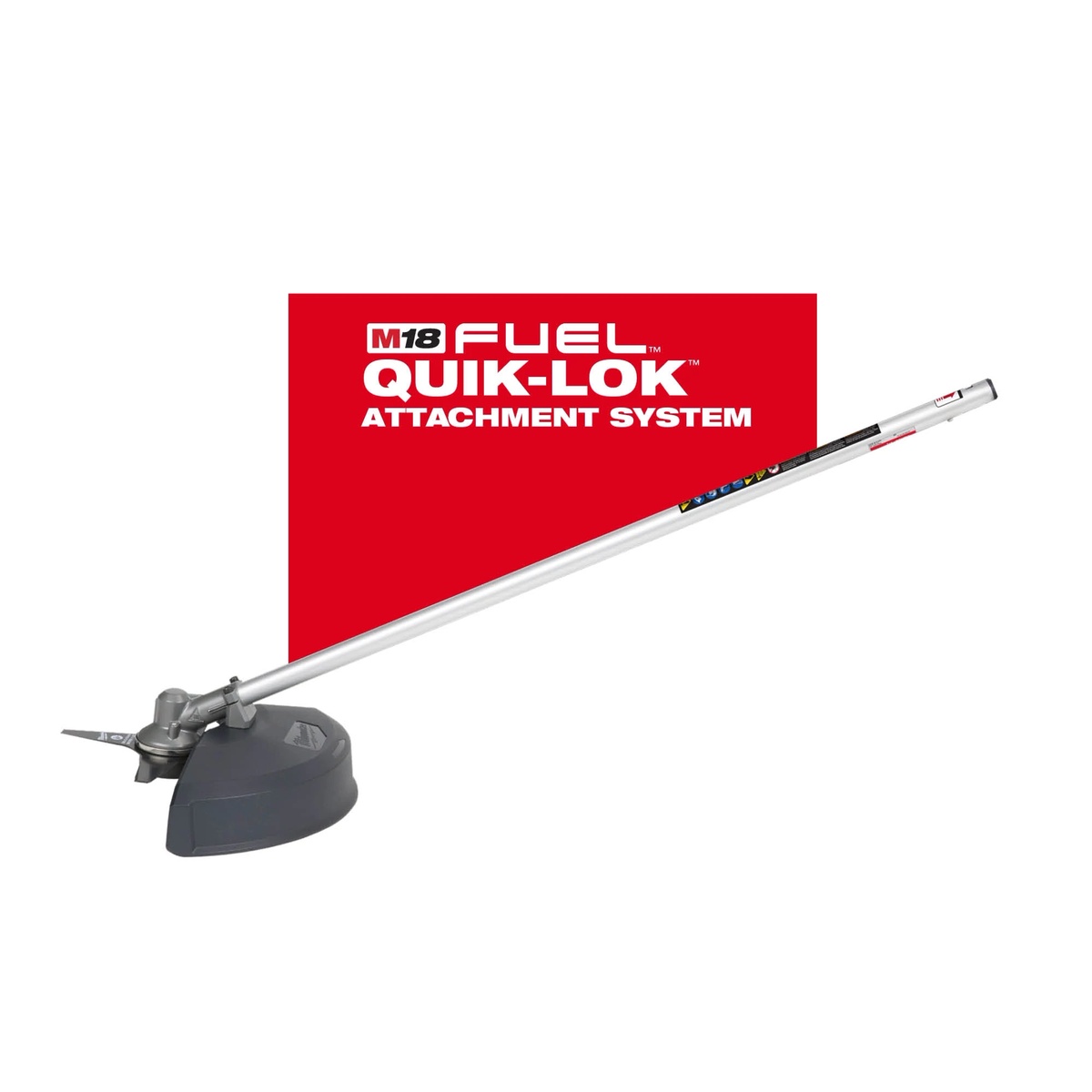 Milwaukee 49-16-2738 M18 FUEL QUIK-LOK Brush Cutter Attachment product view showing split-boom connection for the Milwaukee attachment system
