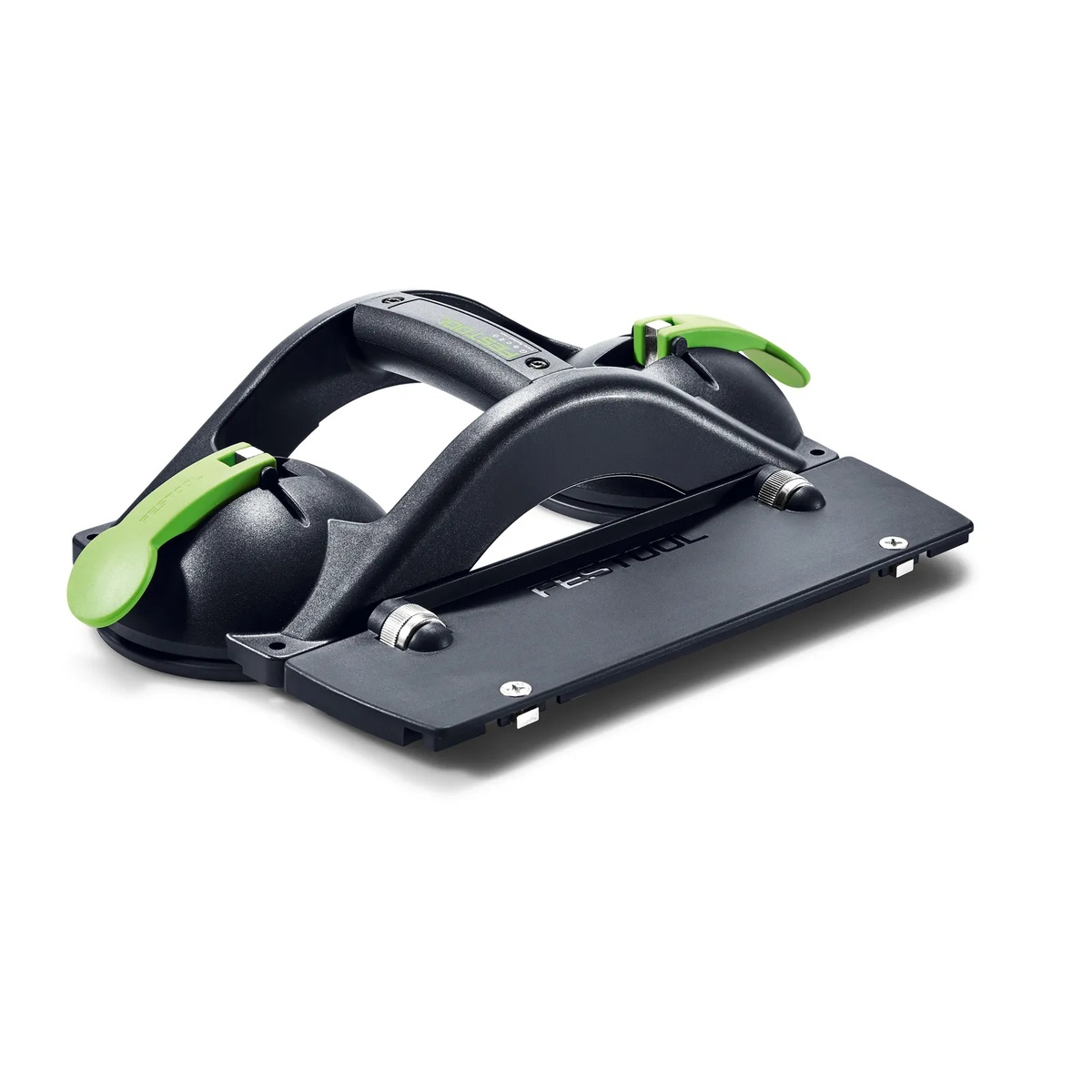 Festool 577294 Gecko Suction Handle with AD-DOSH-FS Guide Rail Adapter shown as a dual suction lifting handle for non-porous sheet goods