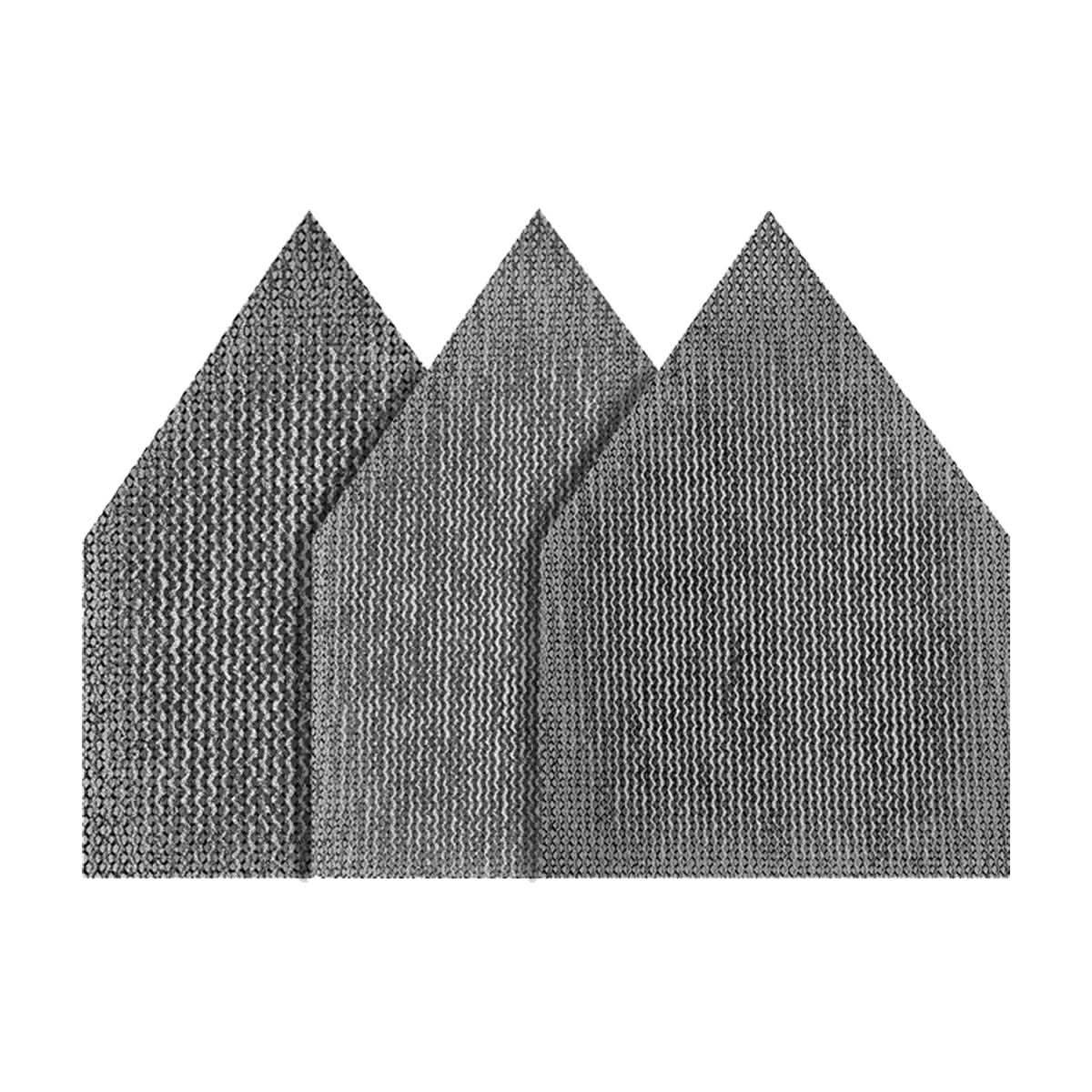 Milwaukee M12 FUEL Orbital Detail Sander mesh sanding sheets in assorted grits for sanding wood, metal, and plastic with reduced clogging