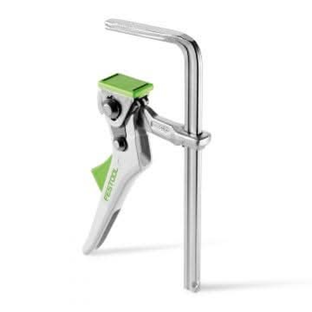 Festool TSC 55 K Cordless Track Saw 5.0Ah Kit accessory quick ratcheting clamp for securing guide rails and workpieces during precise cutting and routing