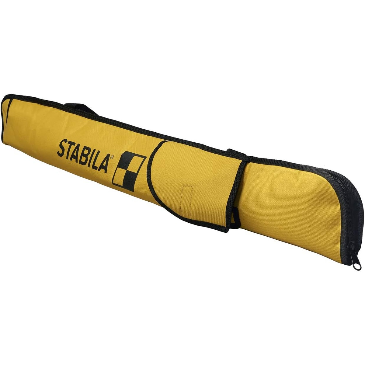Stabila 30085 Nylon Carrying Case for Type 80T 36 in. Levels shown as a padded yellow and black carrying case for transporting extendable levels between truck, shop, and jobsite