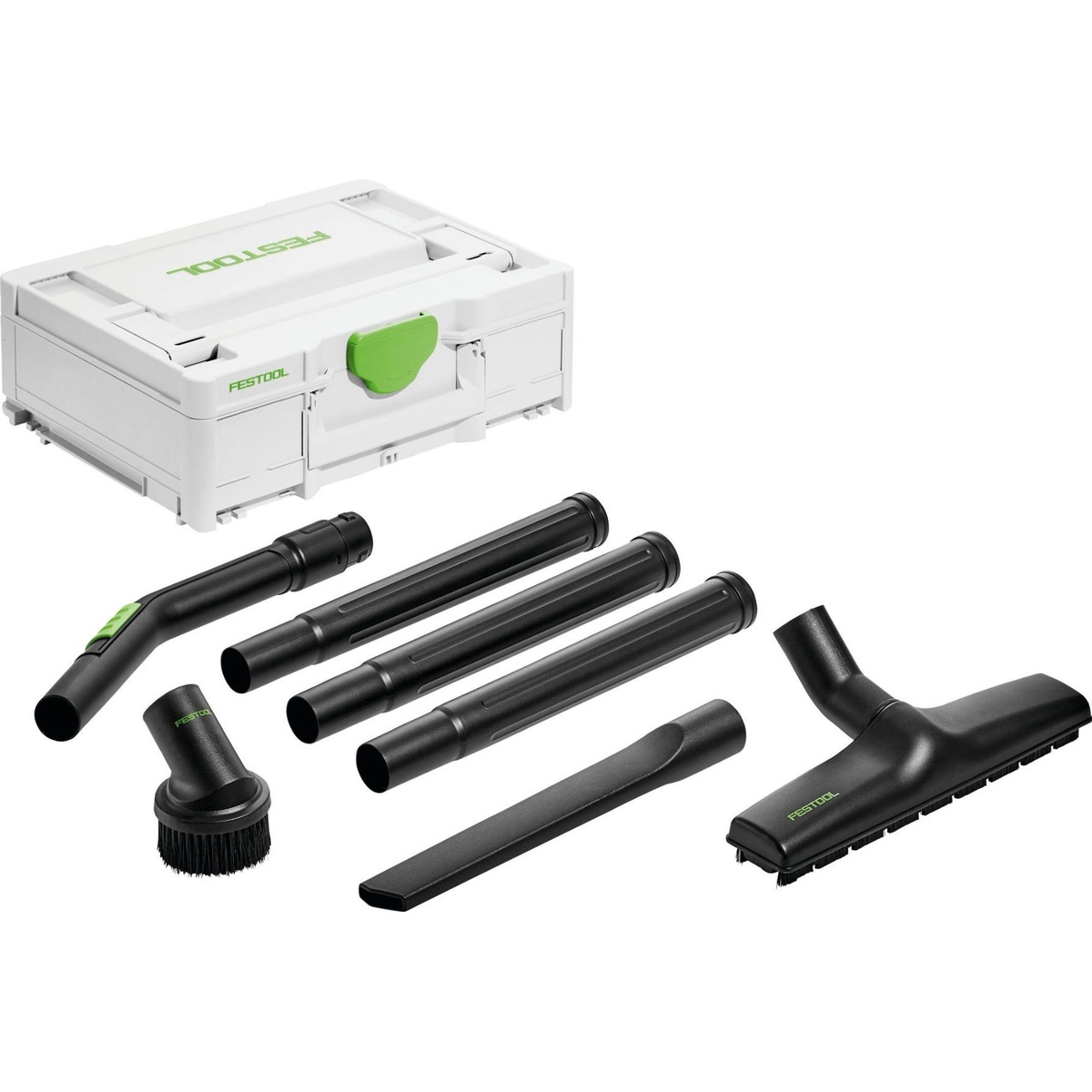 Festool CT MIDI I HEPA Bluetooth Dust Extractor Pro Bundle standard cleaning set with Systainer floor nozzle extension tubes crevice nozzle and brush for shop and jobsite cleanup