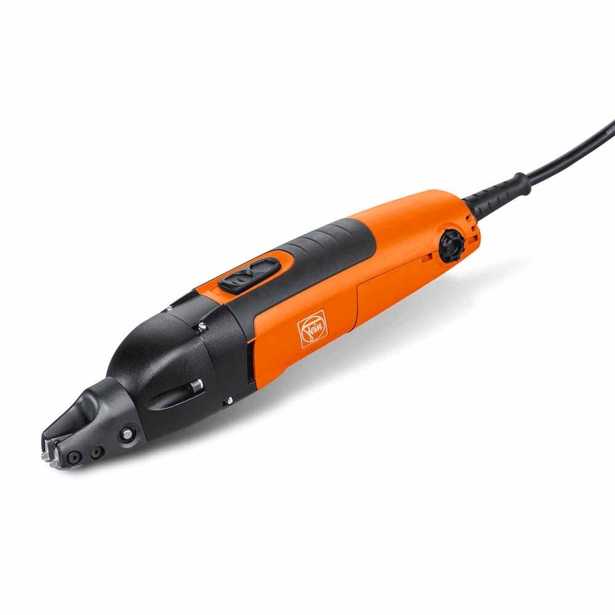 Fein 72303161090 Corded BSS 1.6E Set 16-Gauge Slitting Shear product view showing the open-front cutting head and corded body for sheet metal cutting work