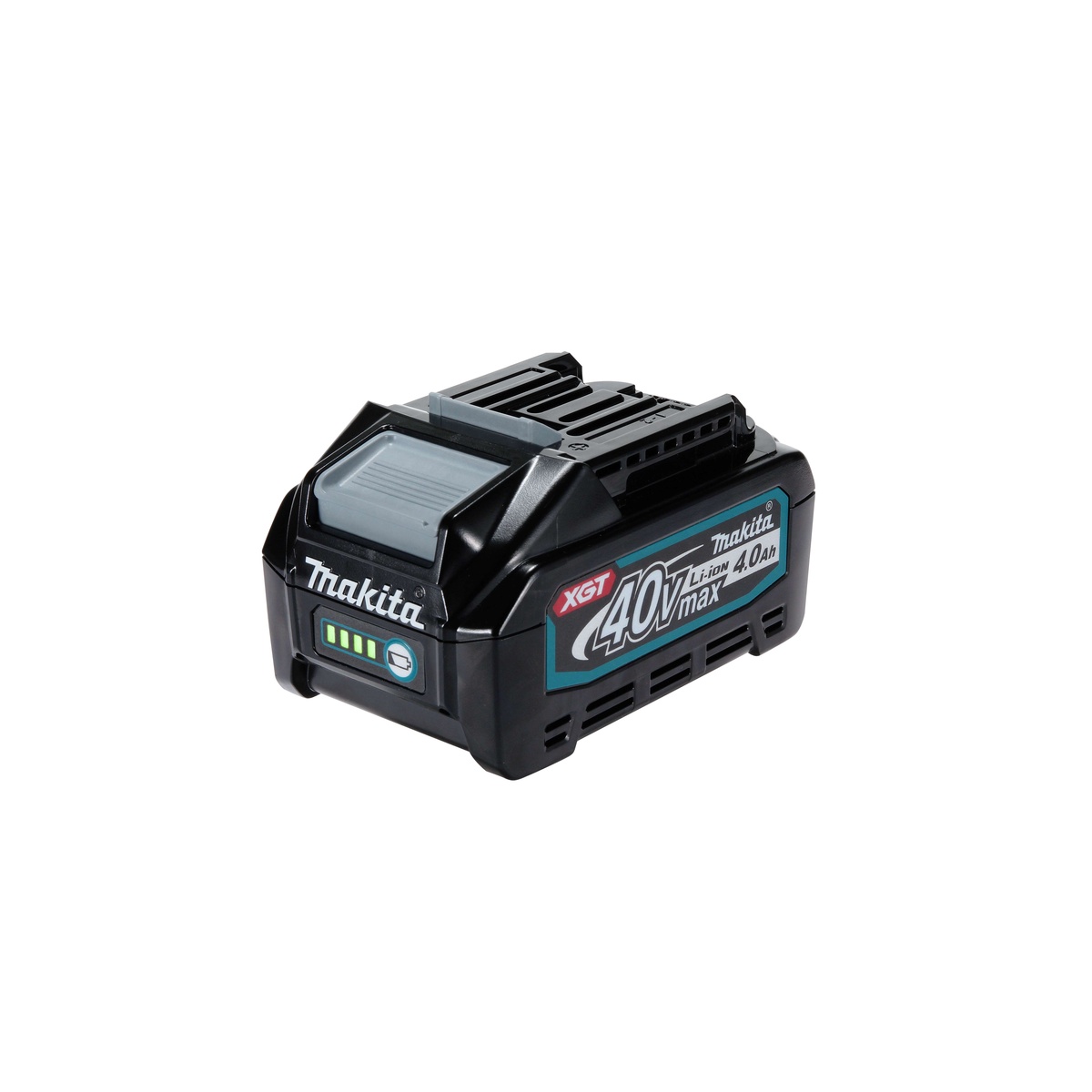 Makita 40V max XGT 4.0Ah battery used with the GSH05M1 circular saw for cordless framing and plywood cutting on the jobsite