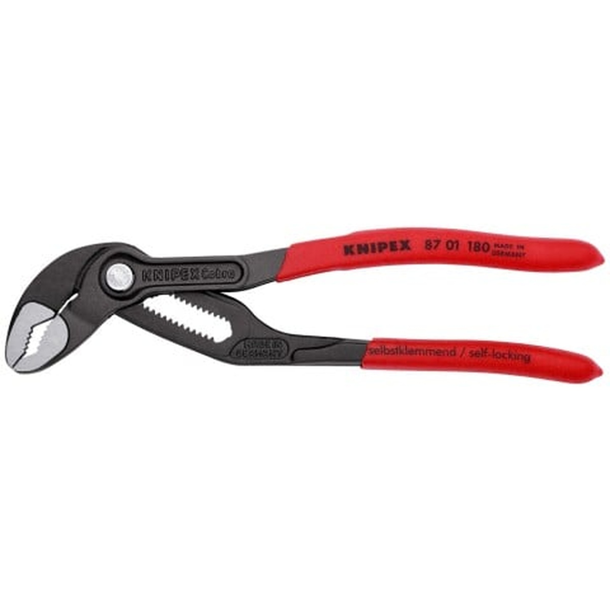 Knipex 9K 00 80 156 US 3-Piece Top Selling Pliers Set Cobra water pump pliers shown in side profile for everyday service and install work