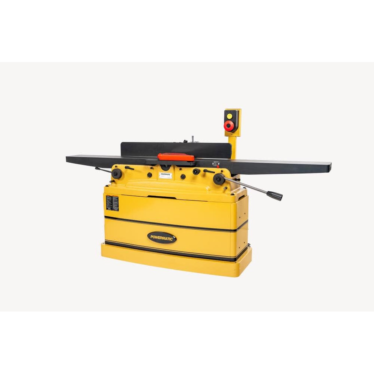 Powermatic PJ882T Jointer 2HP 1PH 230V SH ArmorGlide full stationary jointer shown on shop floor with long cast iron bed and heavy steel stand