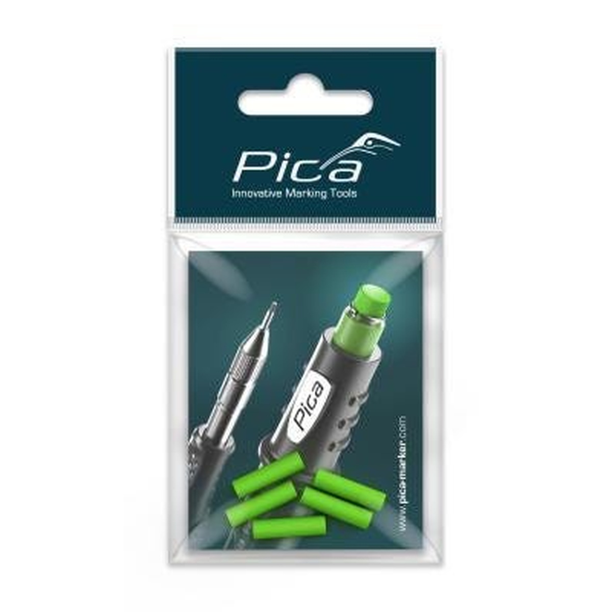 Pica replacement erasers for the Fine Dry automatic pencil shown as maintenance accessories for correcting layout marks during woodworking and finish work