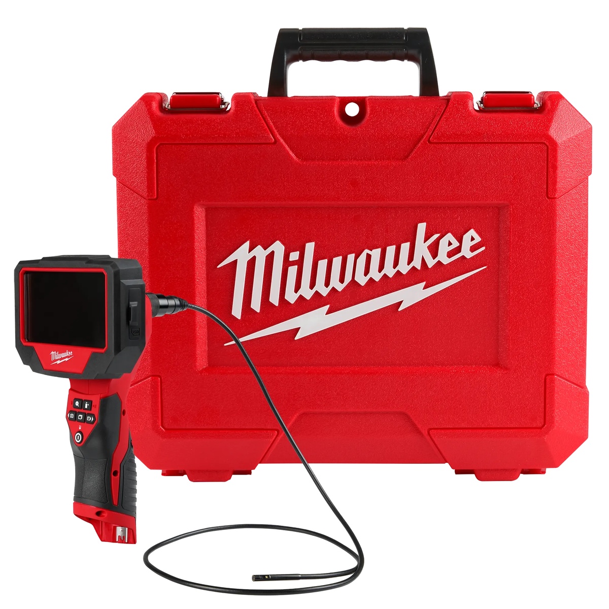 Milwaukee 3150-20 M12 Auto Technician Borescope with 5 mm camera cable and hard case on a clean product background