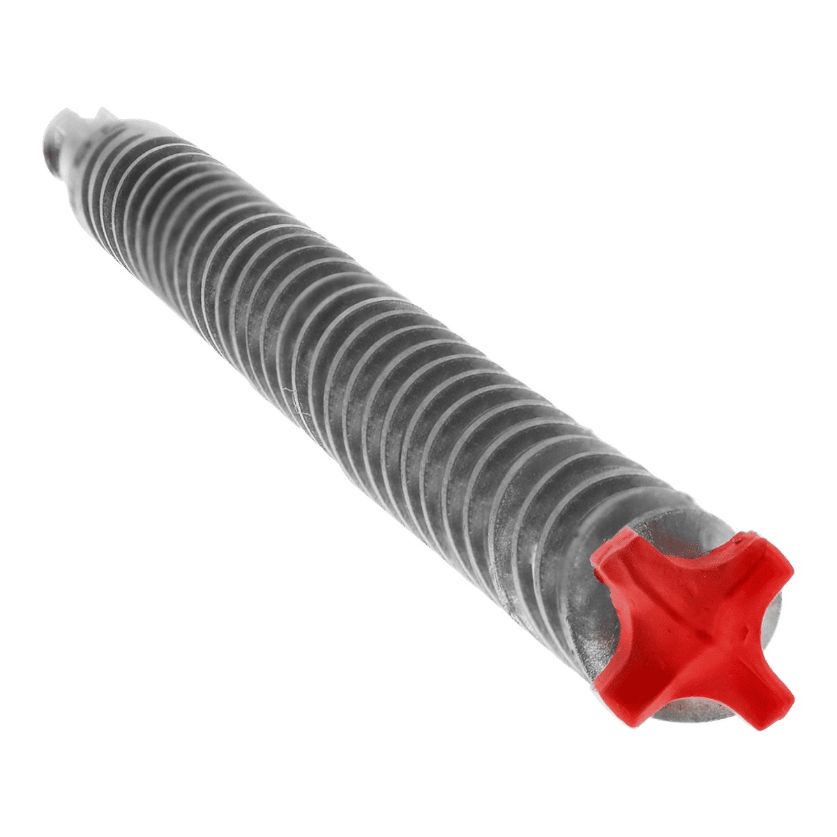 Diablo 1/2 in x 6 in x 8 in Rebar Demon SDS-Plus 4-Cutter Full Carbide Head Hammer Drill Bit (25-Pack) close-up showing the SDS-Plus shank and red full carbide 4-cutter tip