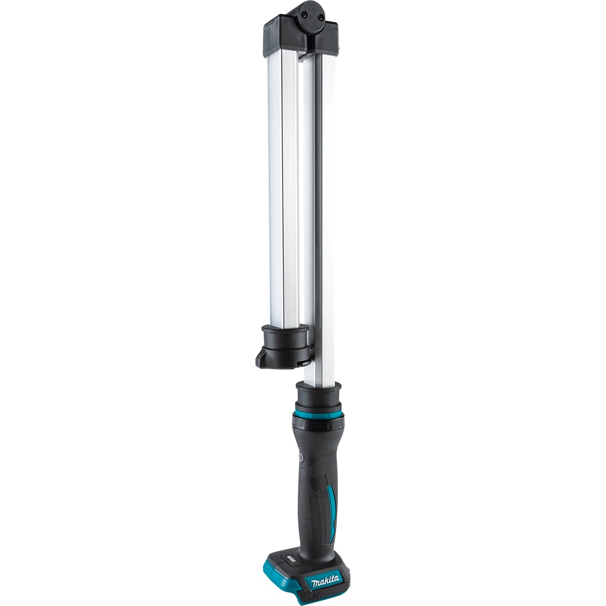 Makita DML818 18V LXT Lithium-Ion LED Underhood Work Light folded in compact form for transport and storage in a service truck or shop