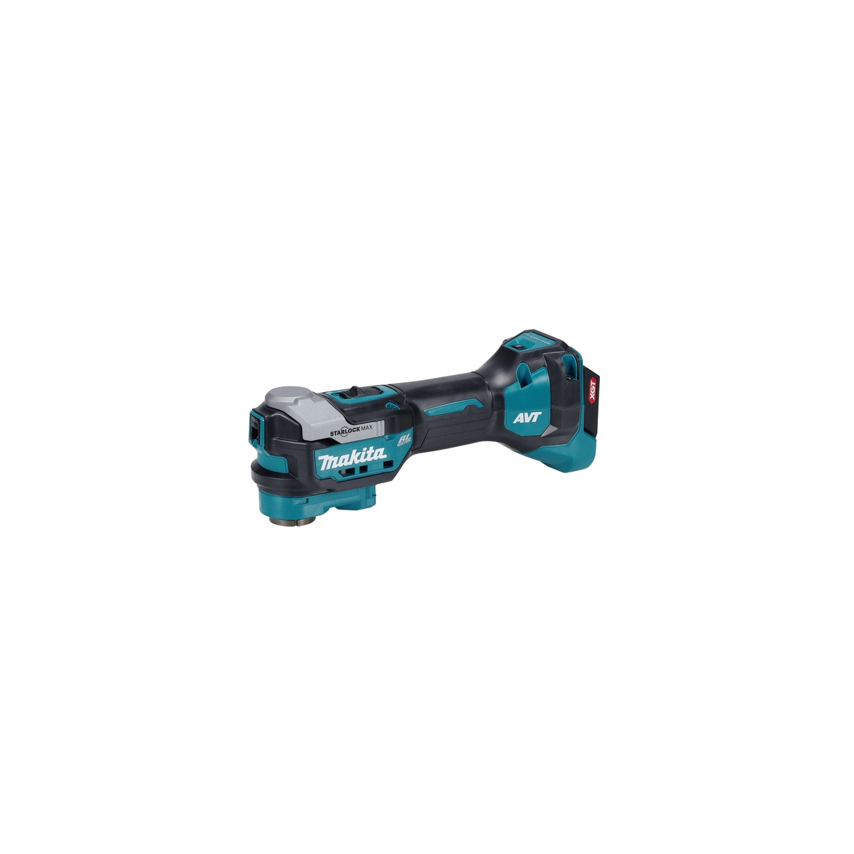 Makita GMT01Z oscillating multi-tool clean product view highlighting the Starlock accessory interface for plunge cutting, flush trimming, and sanding applications