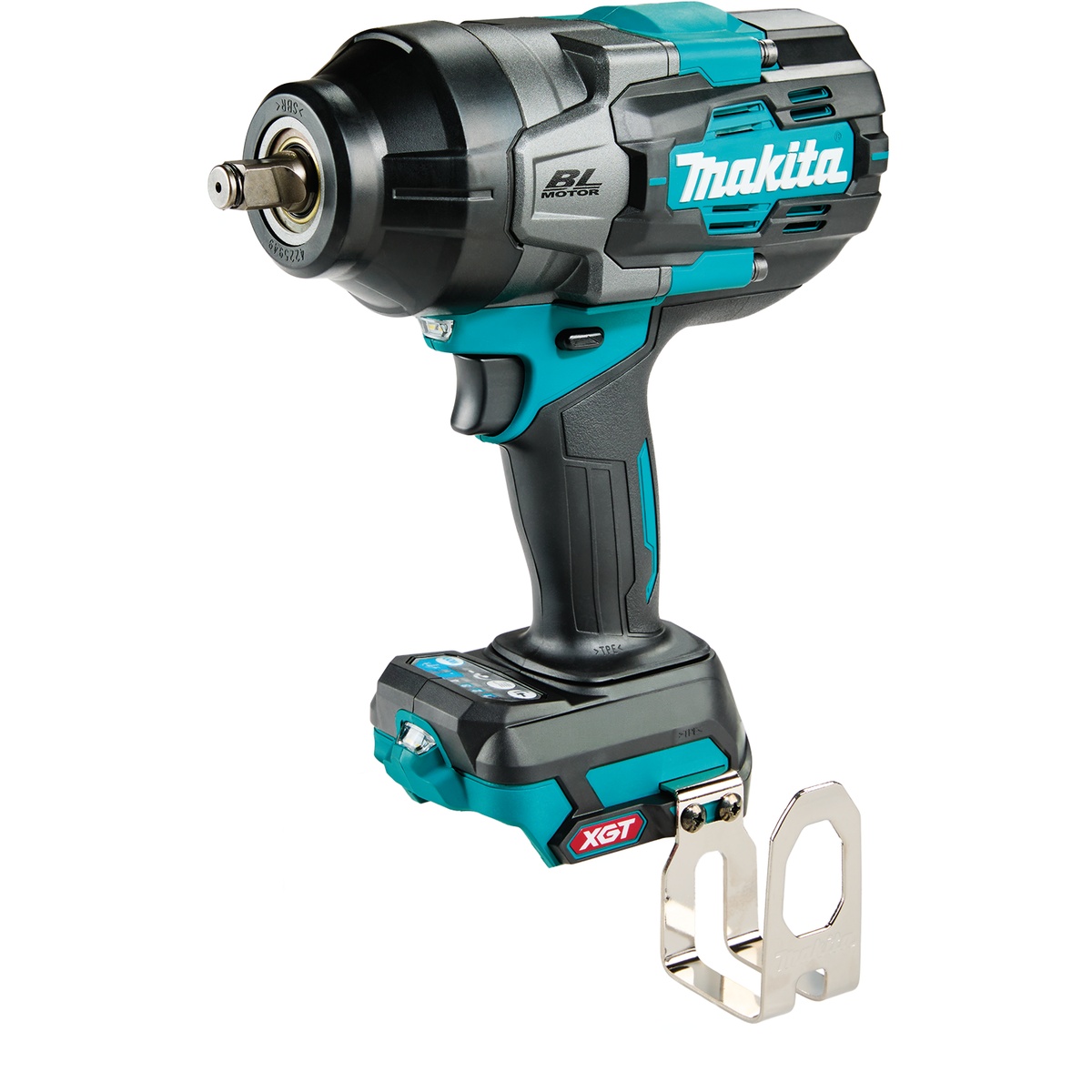 Makita 40V max XGT Brushless Cordless 4-Speed High-Torque 1/2 inch Sq. Drive Impact Wrench w/ Friction Ring Anvil, Tool Only shown in clean side profile for heavy-duty fastening and bolt removal work in shop or field service settings