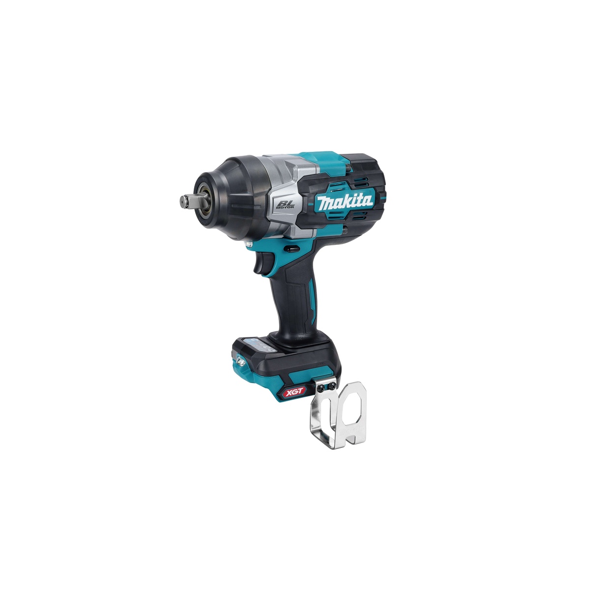 Makita 40V max XGT Brushless Cordless 4-Speed High-Torque 1/2 inch Sq. Drive Impact Wrench w/ Friction Ring Anvil, Tool Only shown upright with friction ring anvil and compact body for tight-access mechanical fastening work