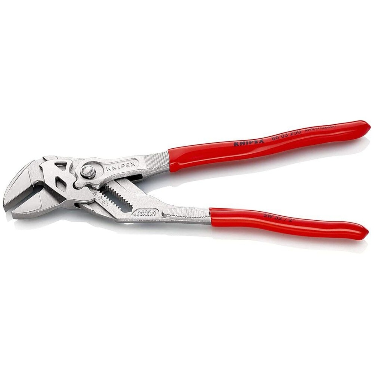 Knipex 86 03 250 SBA 10 in. Pliers Wrench product view showing long handles and compact head for gripping and fastening work