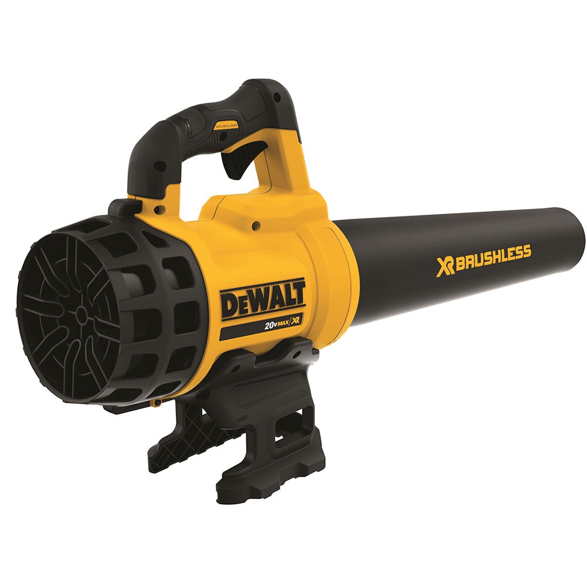 DeWalt DCKO975M1 20V MAX String Trimmer and Blower Combo 4.0Ah Kit blower shown for clearing grass clippings and debris from driveways, patios, and sidewalks