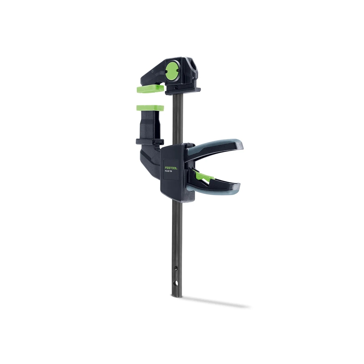 Festool FS-EZ 150/2 One-Handed Clamp product view showing compact trigger clamp design for guide rail and workholding tasks