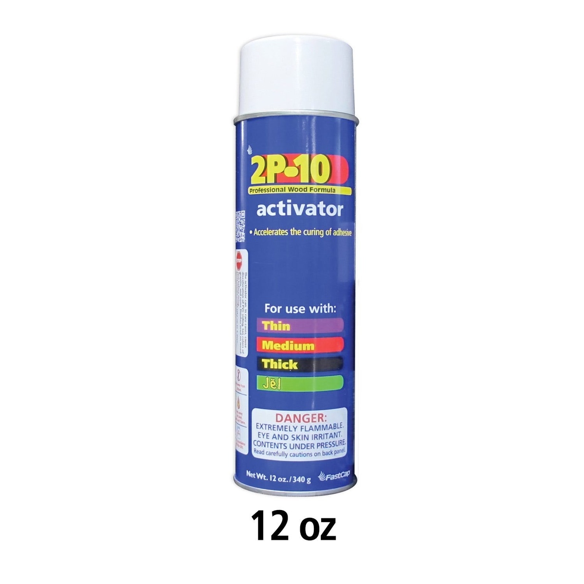 Fastcap 2P-10 Activator Aerosol Can, 12-oz. product can shown upright for woodworking adhesive curing and fast assembly work