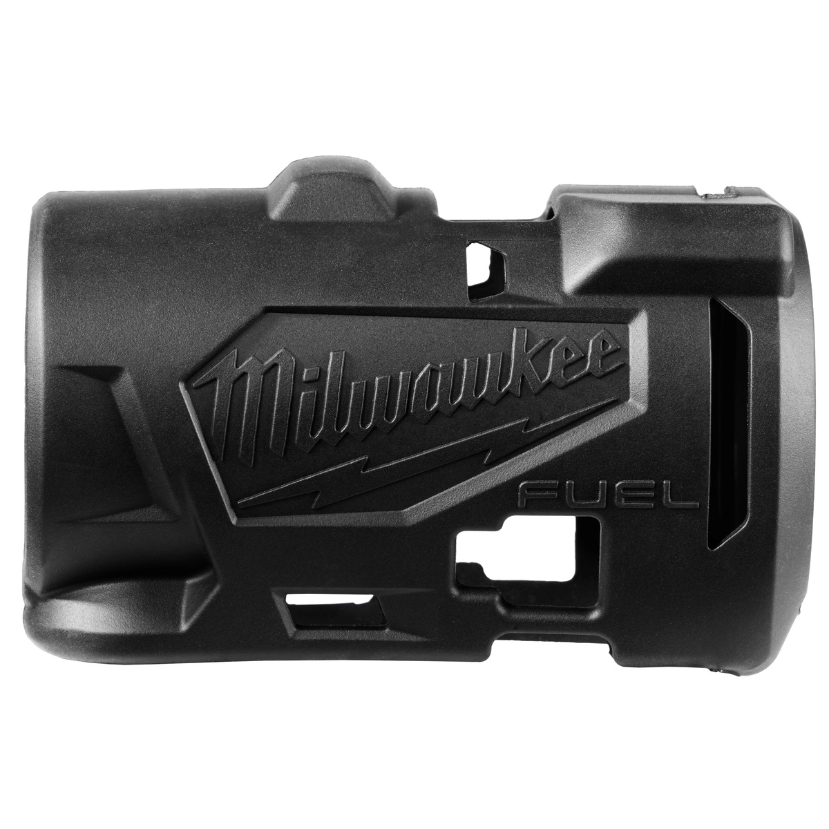 Milwaukee 49-16-3049 M12 FUEL 1/4 in. and 3/8 in. subcompact impact wrench protective boot shown as a close-up rubber cover for compatible Milwaukee fastening tools